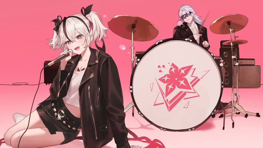 camellya, encore, rose, aalto, and bruno mars (wuthering waves and 1 more) drawn by zua_(2vziu)