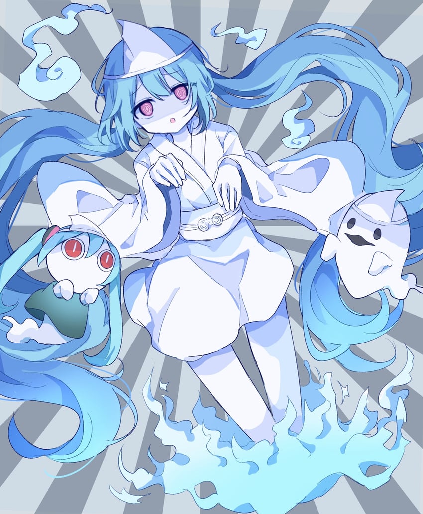 hatsune miku and aimaina (vocaloid and 1 more) drawn by futaba969649