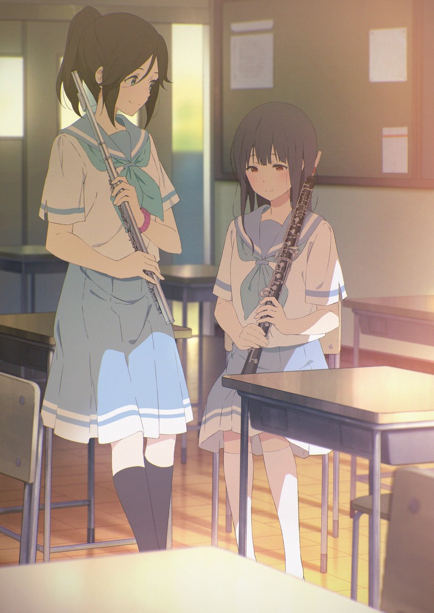 yoroizuka mizore and kasaki nozomi (hibike! euphonium and 1 more) drawn by tesseract_(retr0_0o)