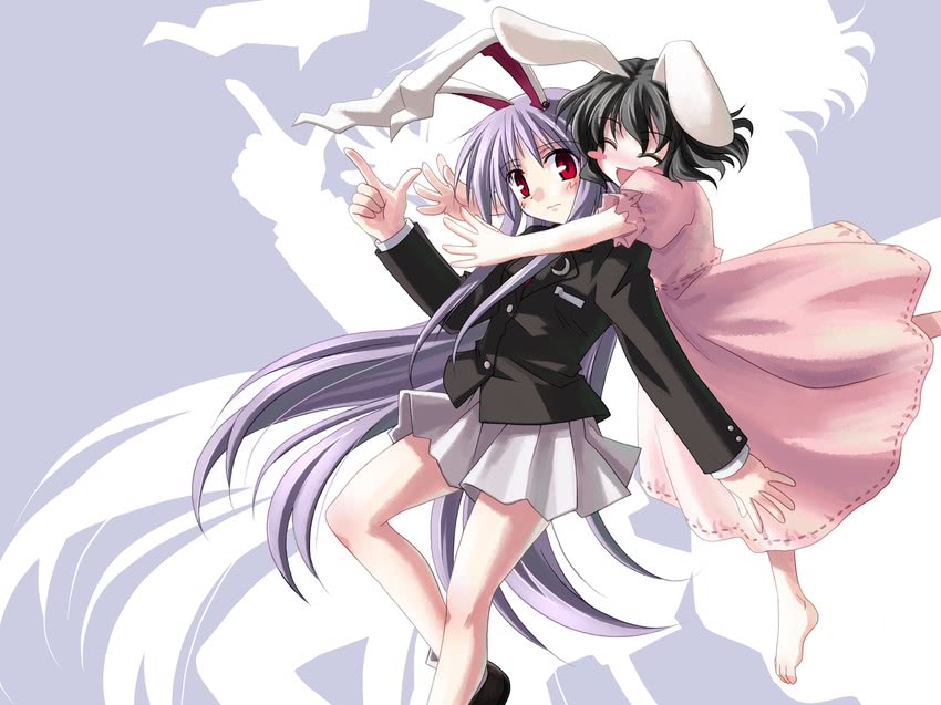 reisen udongein inaba and inaba tewi (touhou) drawn by yuuki_tatsuya
