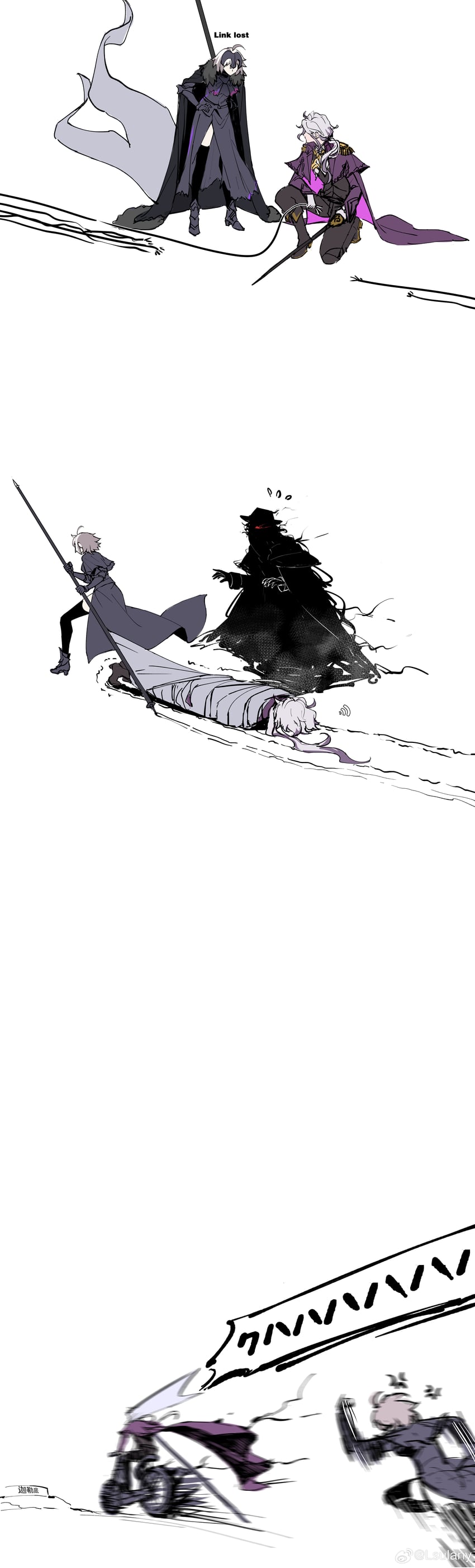 jeanne d'arc alter, edmond dantes, and the count of monte cristo (fate and 1 more) drawn by lsuiany
