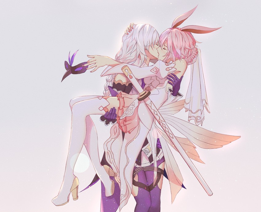 yae sakura and kallen kaslana (honkai and 1 more) drawn by jiaming_liu