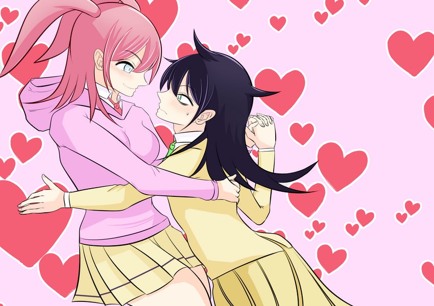 kuroki tomoko and nemoto hina (watashi ga motenai no wa dou kangaetemo omaera ga warui!) drawn by haisui_zin