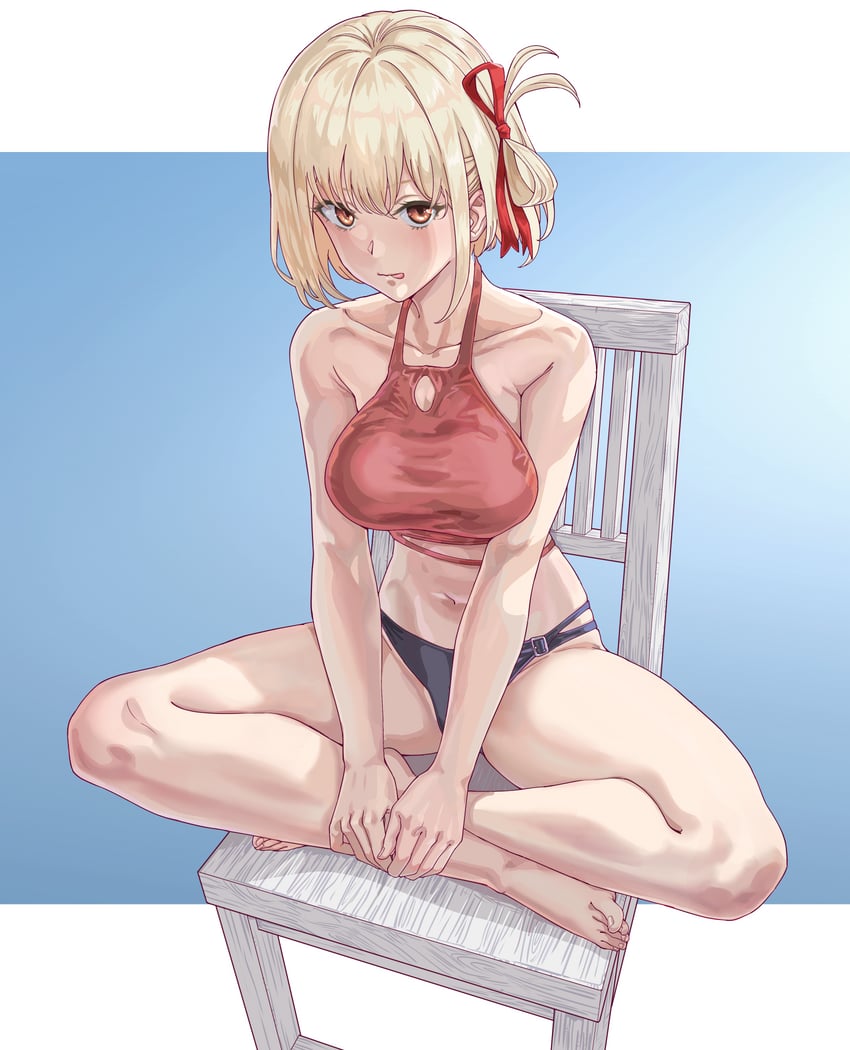 nishikigi chisato (lycoris recoil) drawn by leveen