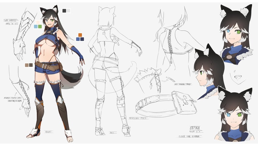 cryska (original and 1 more) drawn by 3four