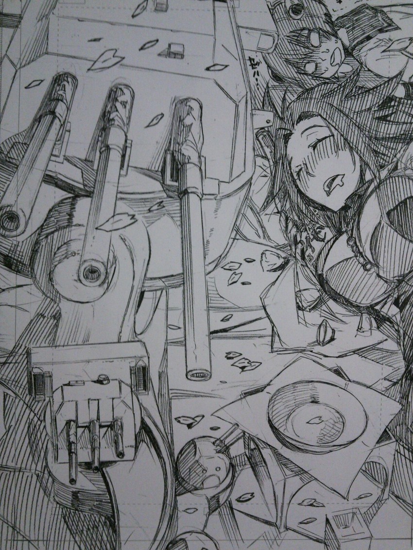 yukikaze, yamato, and jun'you (kantai collection) drawn by kojima_takeshi