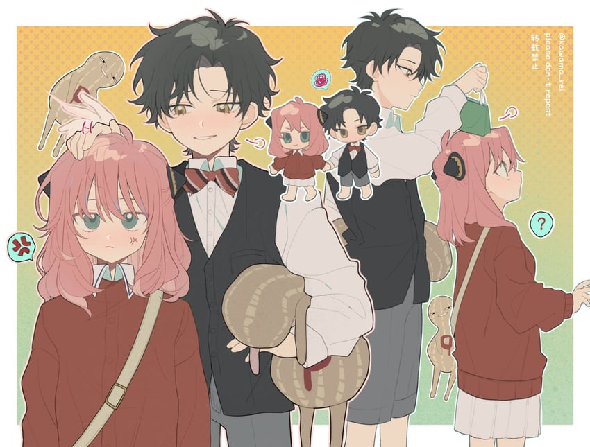 anya and damian desmond (spy x family) drawn by kawama_rei