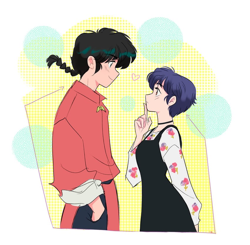 tendou akane and saotome ranma (ranma 1/2) drawn by isabel_(chabeescalante)