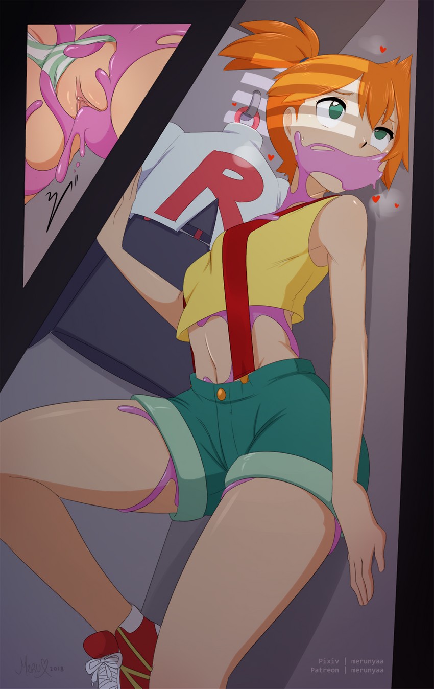 misty and ditto (pokemon) drawn by merunyaa