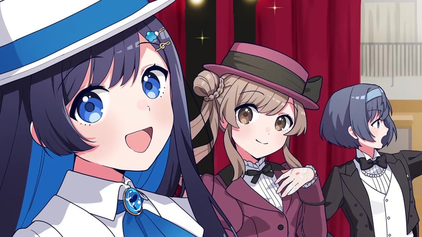 satou sasara, suzuki tsudumi, and futaba minato (cevio) drawn by binchou_maguro
