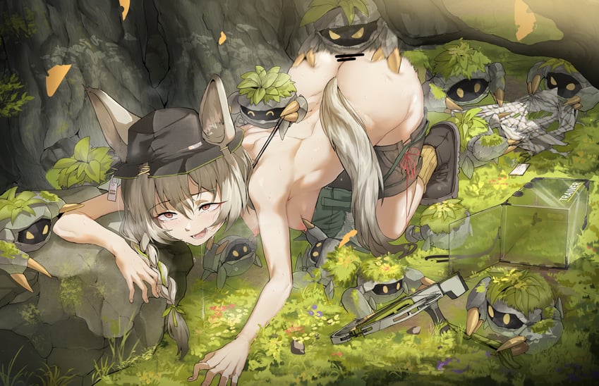 beanstalk and domesticated metal crab (arknights) drawn by dodok_(gj77230)