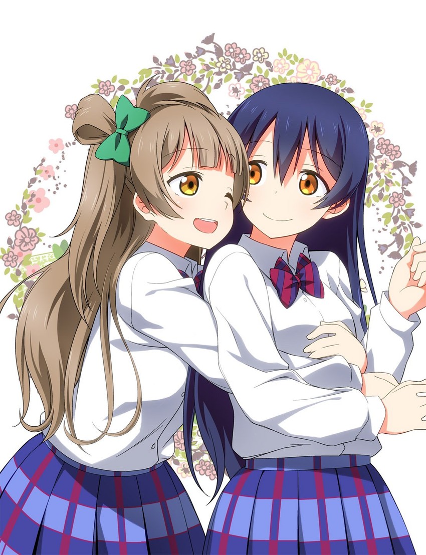 sonoda umi and minami kotori (love live! and 1 more) drawn by umekichi