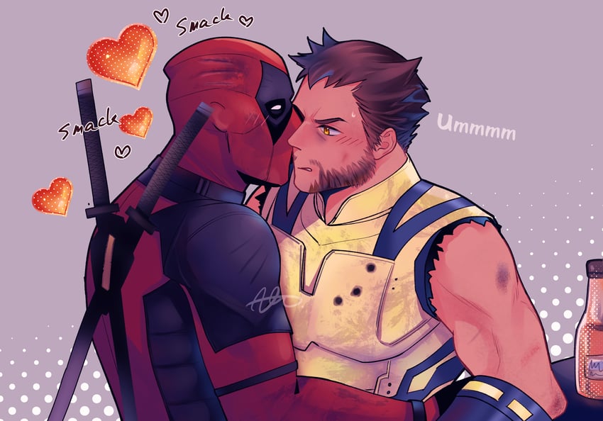 wolverine and deadpool (marvel and 4 more) drawn by sherlock7akane