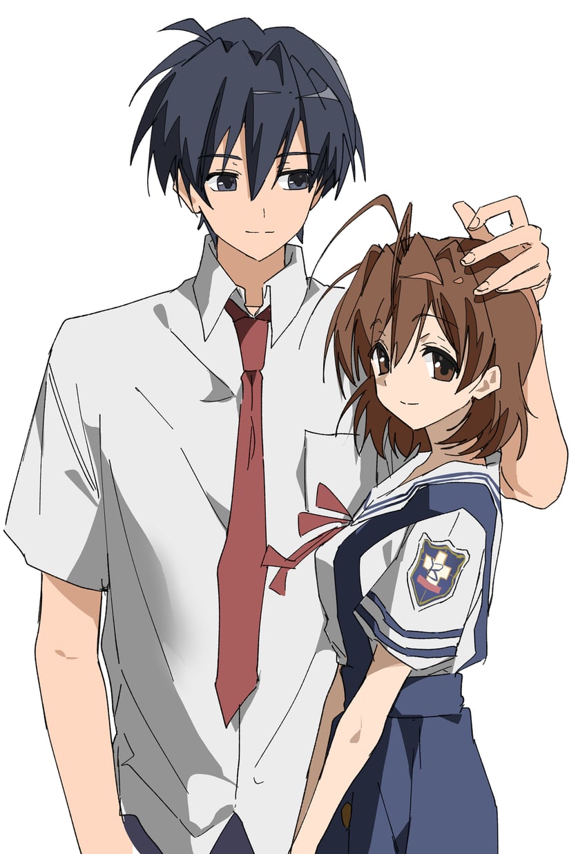 furukawa nagisa and okazaki tomoya (clannad) drawn by ike_0910