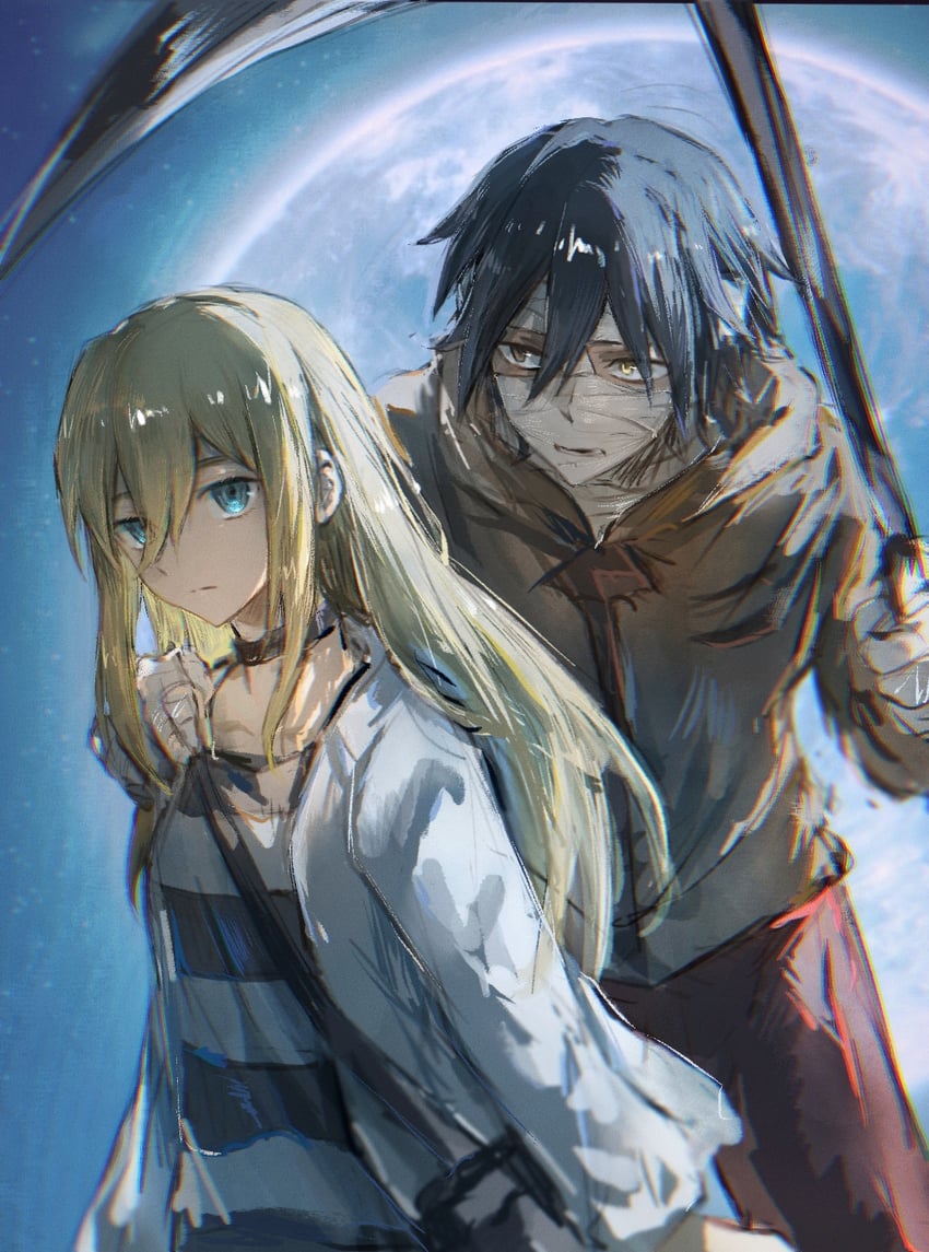 rachel gardner and isaac foster (satsuriku no tenshi) drawn by astronut_zzz