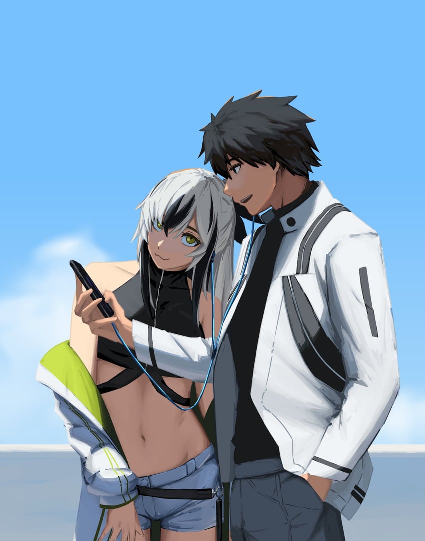 fujimaru ritsuka, nagao kagetora, and uesugi kenshin (fate and 1 more) drawn by paperpillar