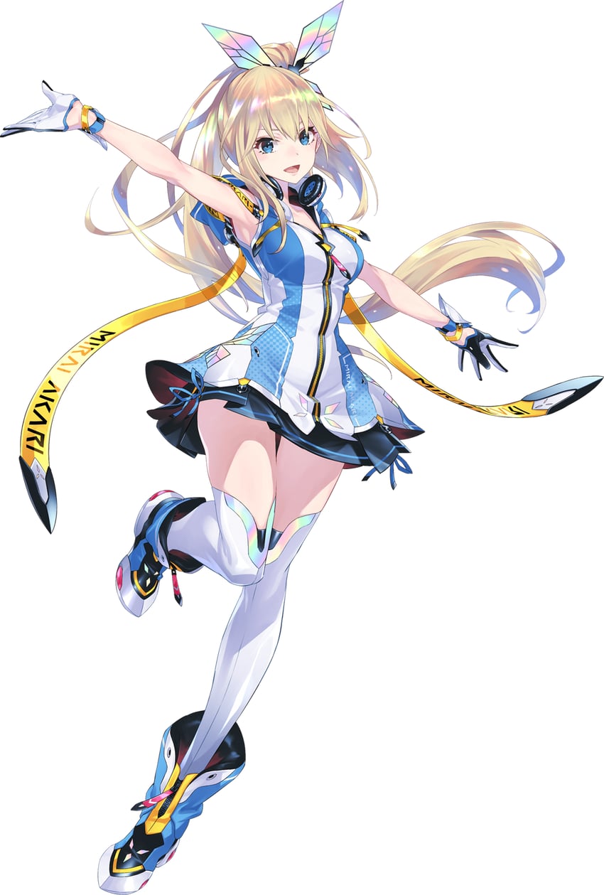mirai akari (mirai akari project) drawn by monq