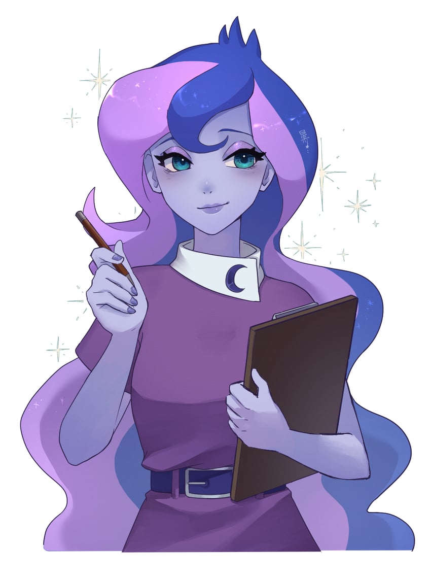 princess luna and vice principal luna (my little pony and 2 more) drawn by choco_hosikawa