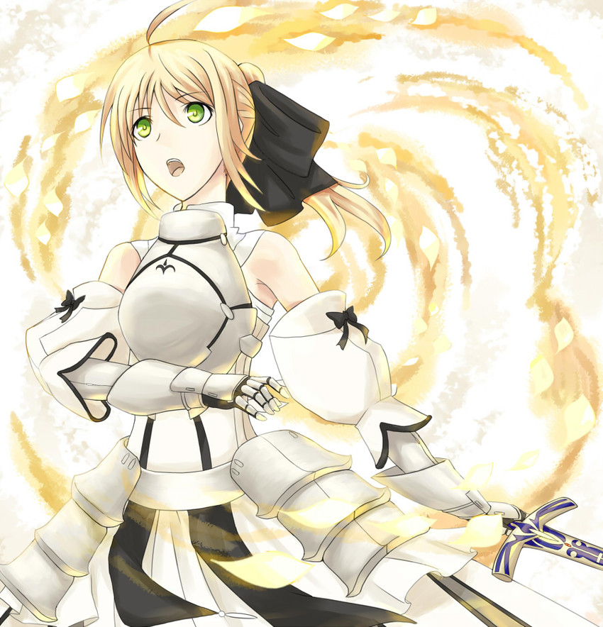 artoria pendragon and saber lily (fate and 2 more) drawn by kauto