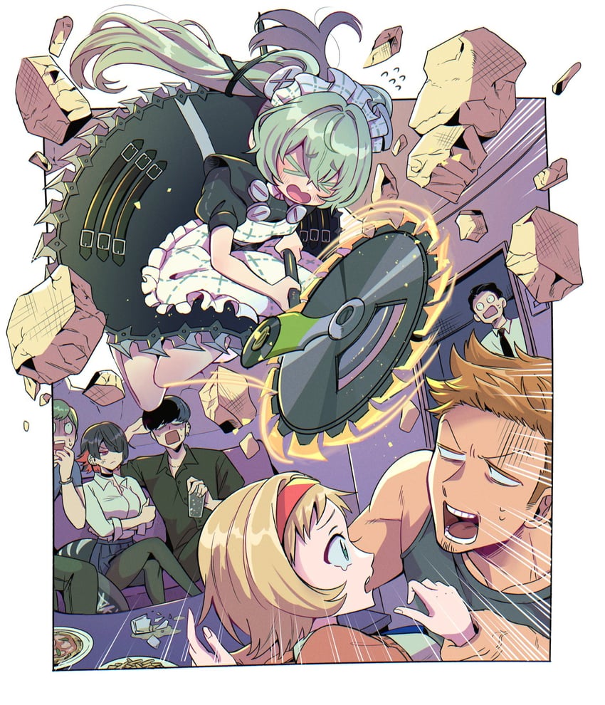 ellen joe, corin wickes, and ruby (zenless zone zero) drawn by engawa_002