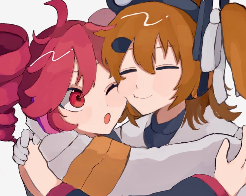 kasane teto and adachi rei (utau and 1 more) drawn by agyo_(ikayaki5252)