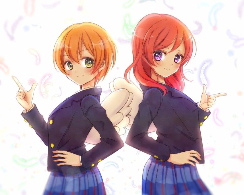 nishikino maki and hoshizora rin (love live! and 1 more) drawn by stella0x0