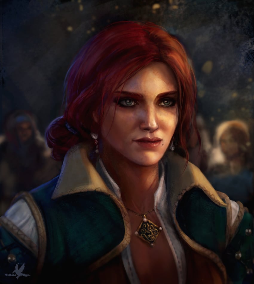 triss merigold (the witcher and 1 more) drawn by masha_borisova