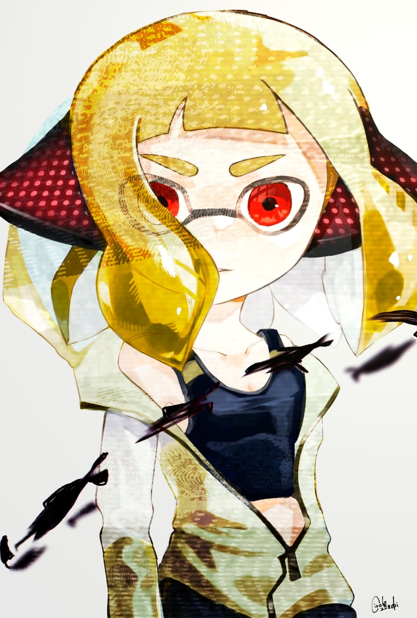 inkling player character, inkling girl, agent 4, and agent 3 (splatoon and 2 more) drawn by circle228dpi