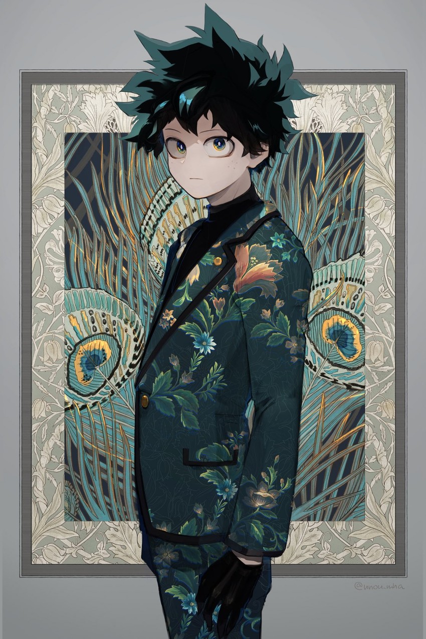 midoriya izuku (boku no hero academia) drawn by unou_(unou_mha)