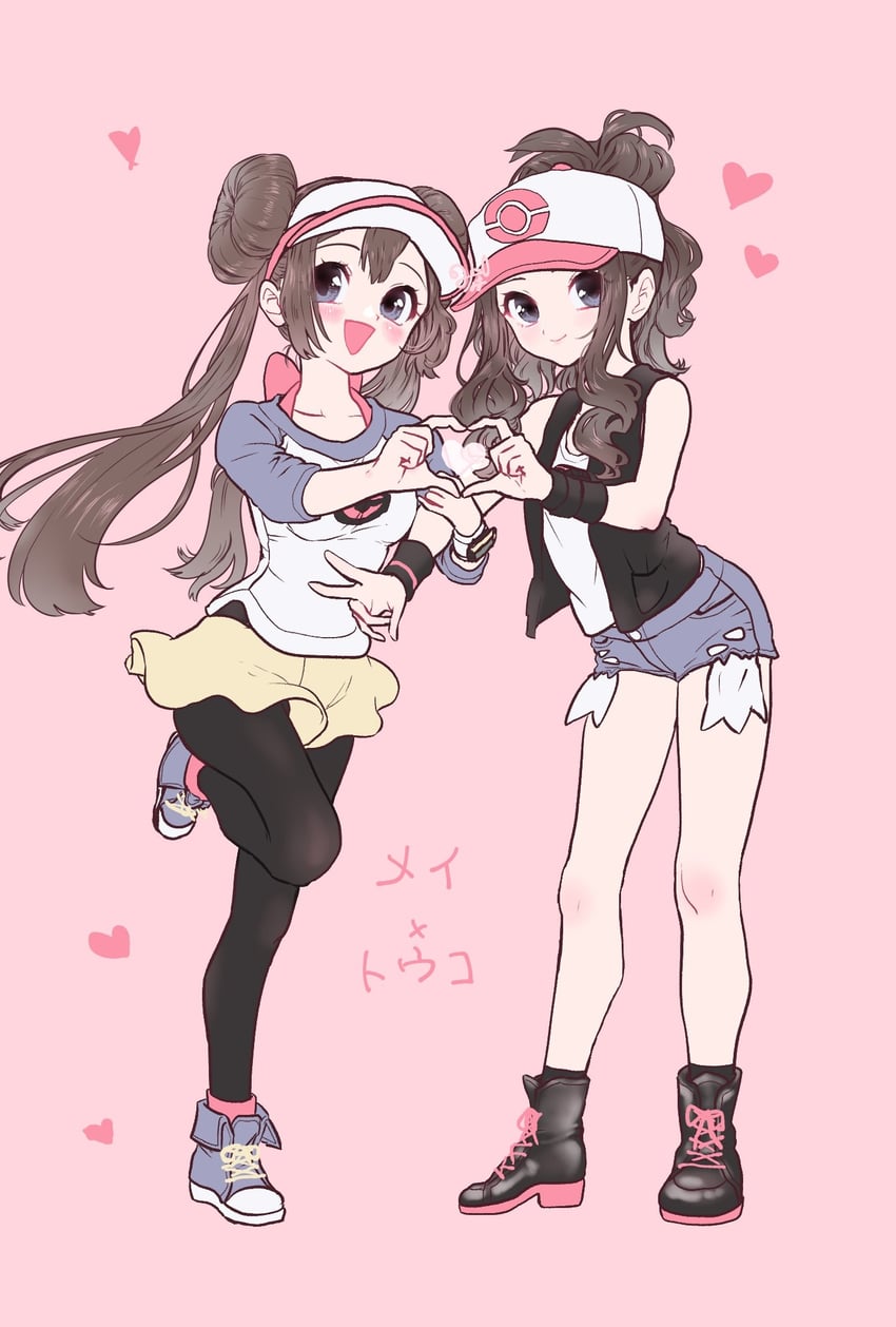rosa and hilda (pokemon and 2 more) drawn by minapo