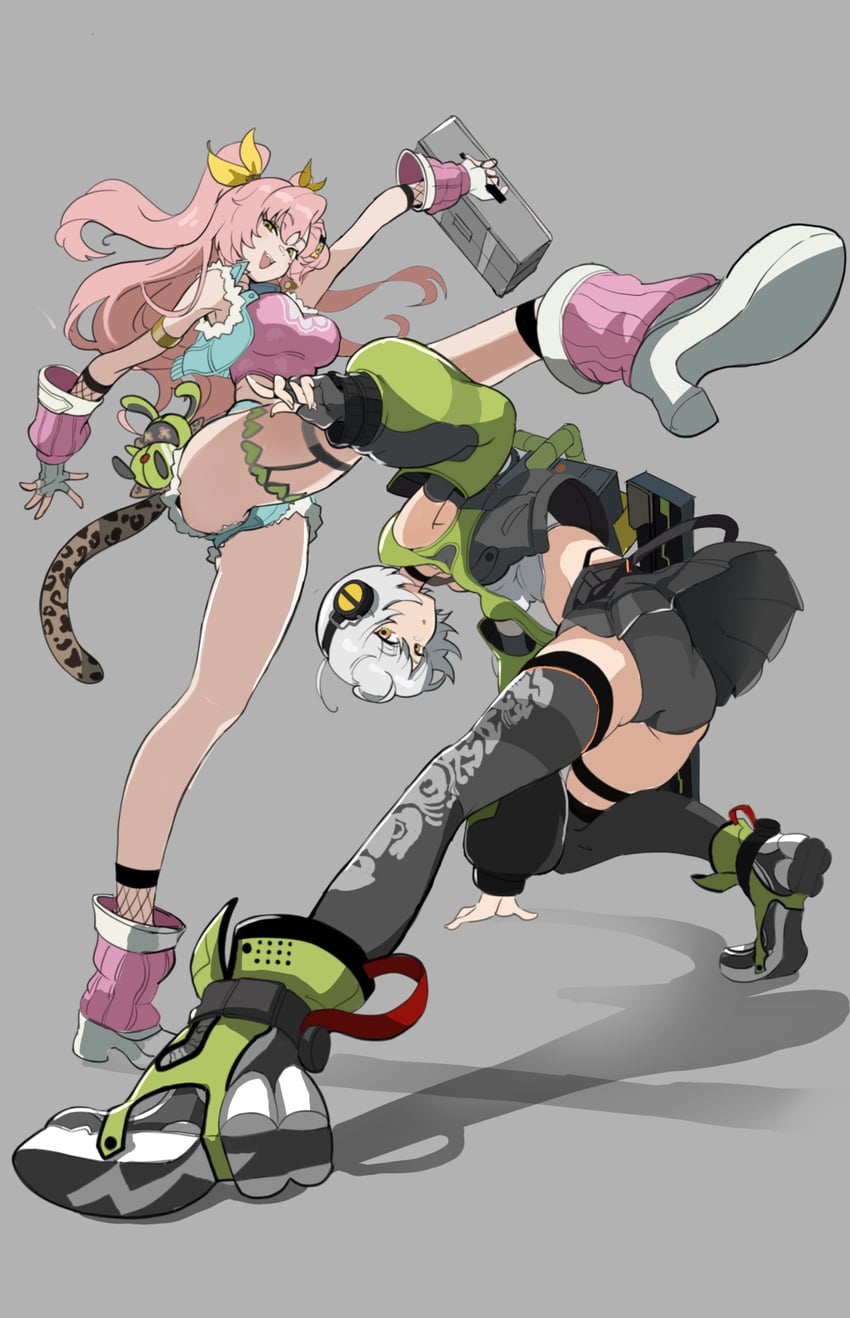 nicole demara, anby demara, and amillion (zenless zone zero) drawn by niihatigounana