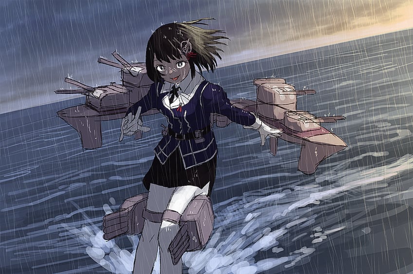 haguro and haguro kai ni (kantai collection) drawn by yue_(tada_no_saboten)