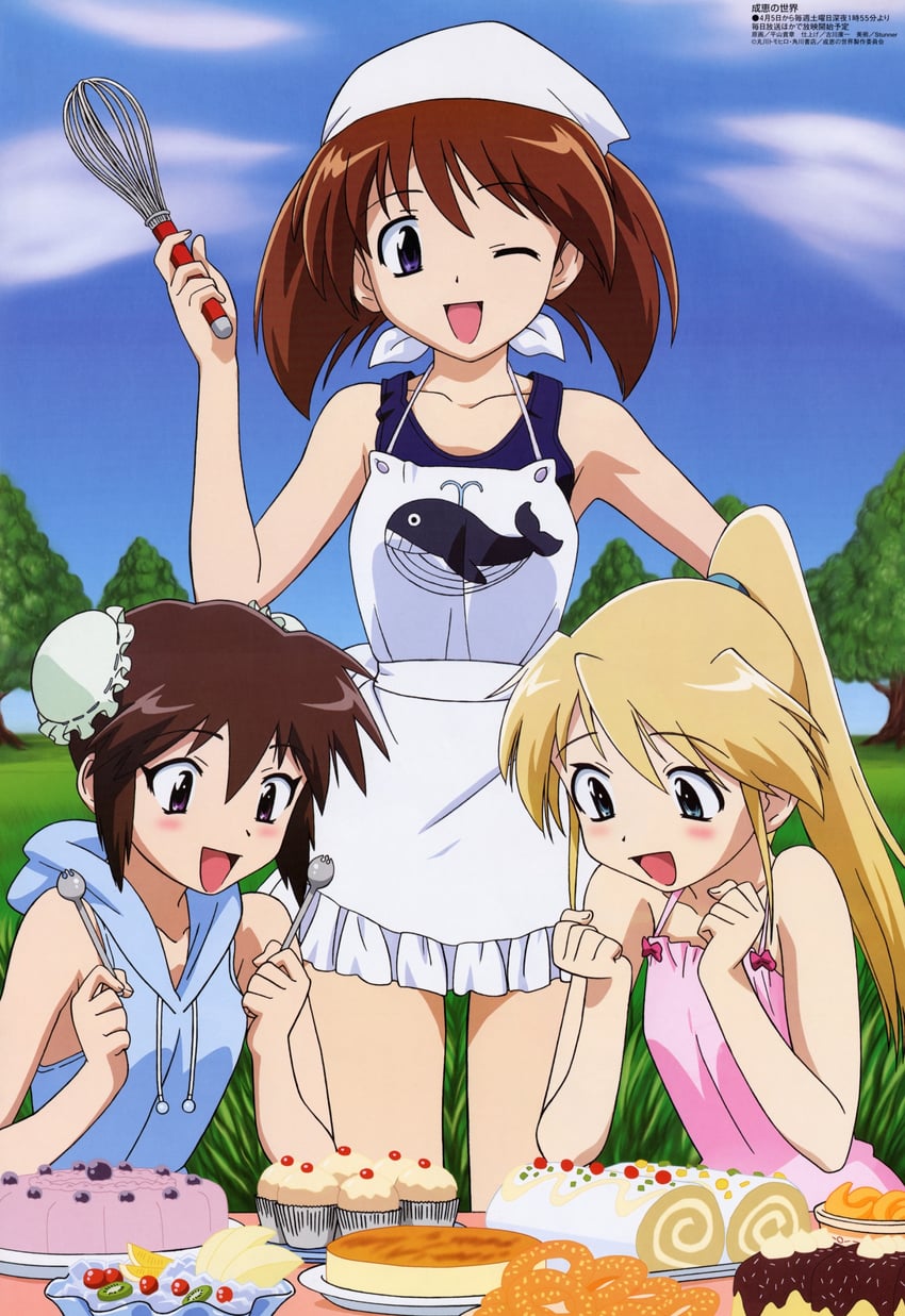 nanase narue, asakura rin, and nanase kanaka (megami magazine and 1 more) drawn by hirayama_takaaki