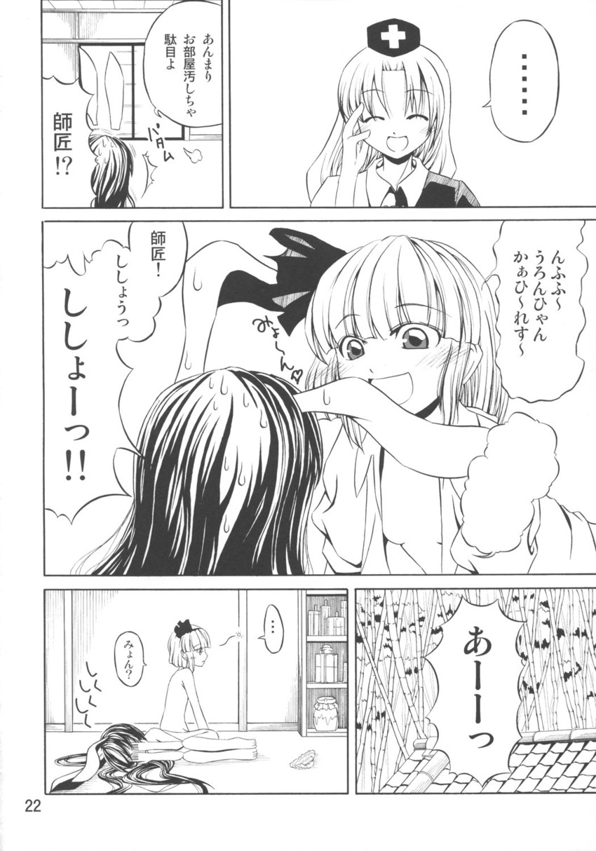 konpaku youmu, reisen udongein inaba, and yagokoro eirin (touhou) drawn by hoshino_souichirou