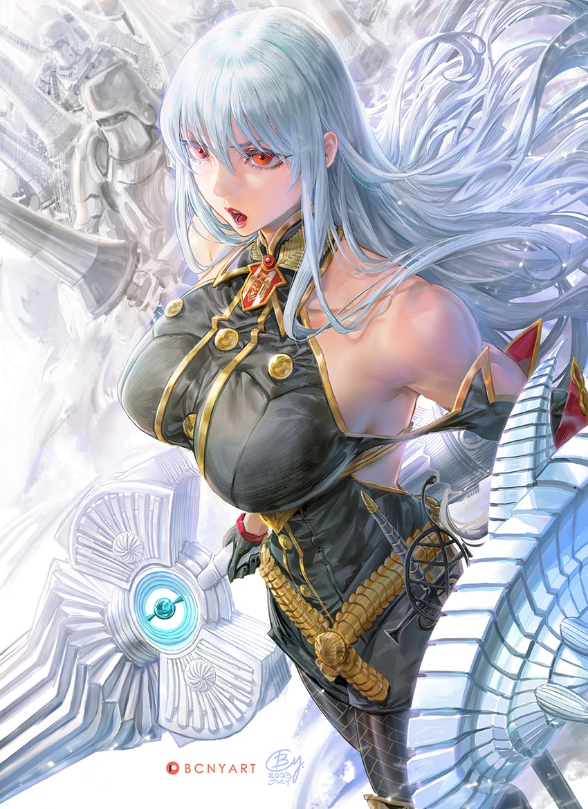 selvaria bles (senjou no valkyria and 1 more) drawn by b.c.n.y.