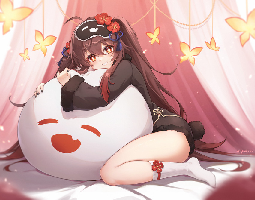 hu tao and boo tao (genshin impact) drawn by yukiri_(l_ii)