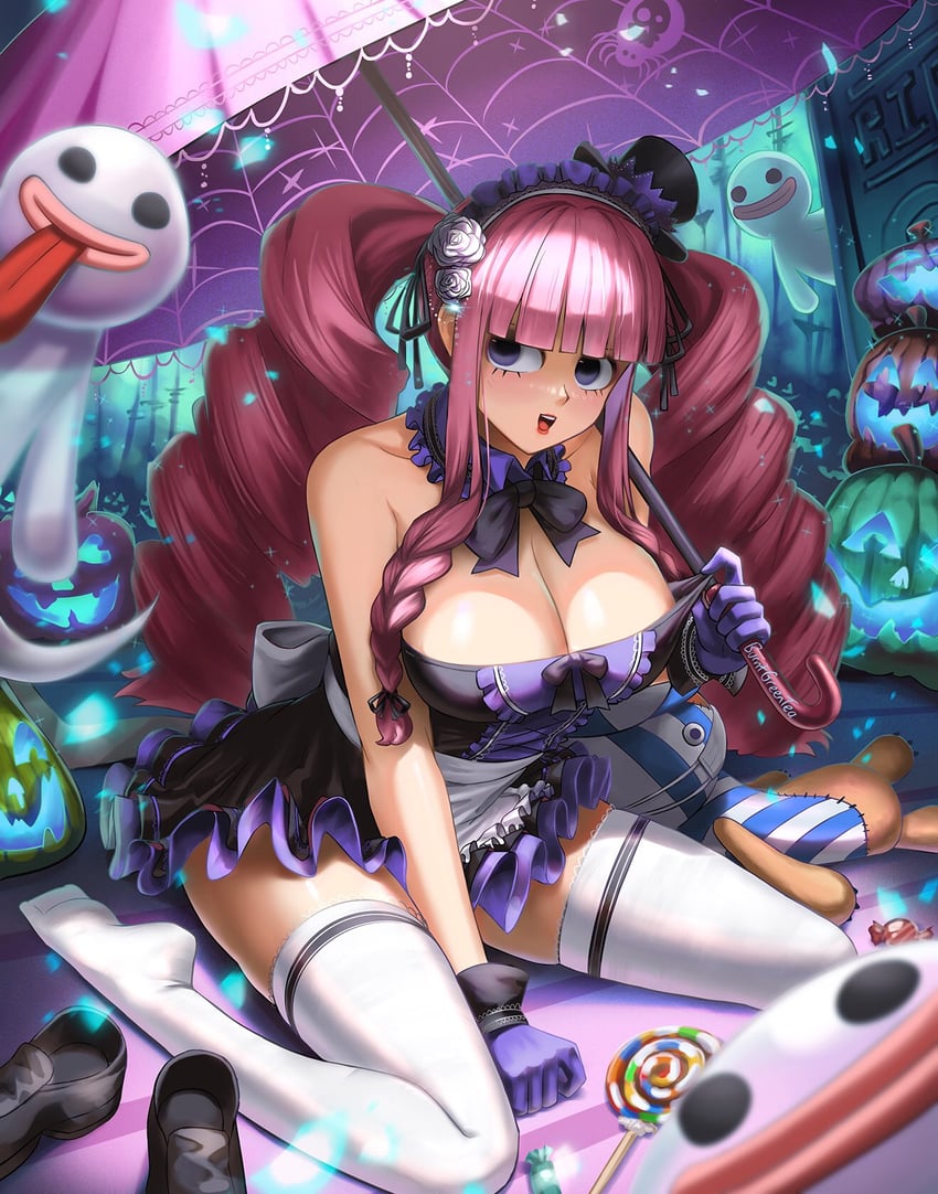 perona and kumacy (one piece) drawn by burnt_green_tea