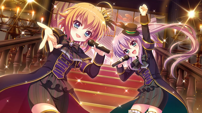 shikimiya mana, tsukisaka sayu, misaki sango, and shikimiya aone (re:stage!) drawn by izumi_tsubasu