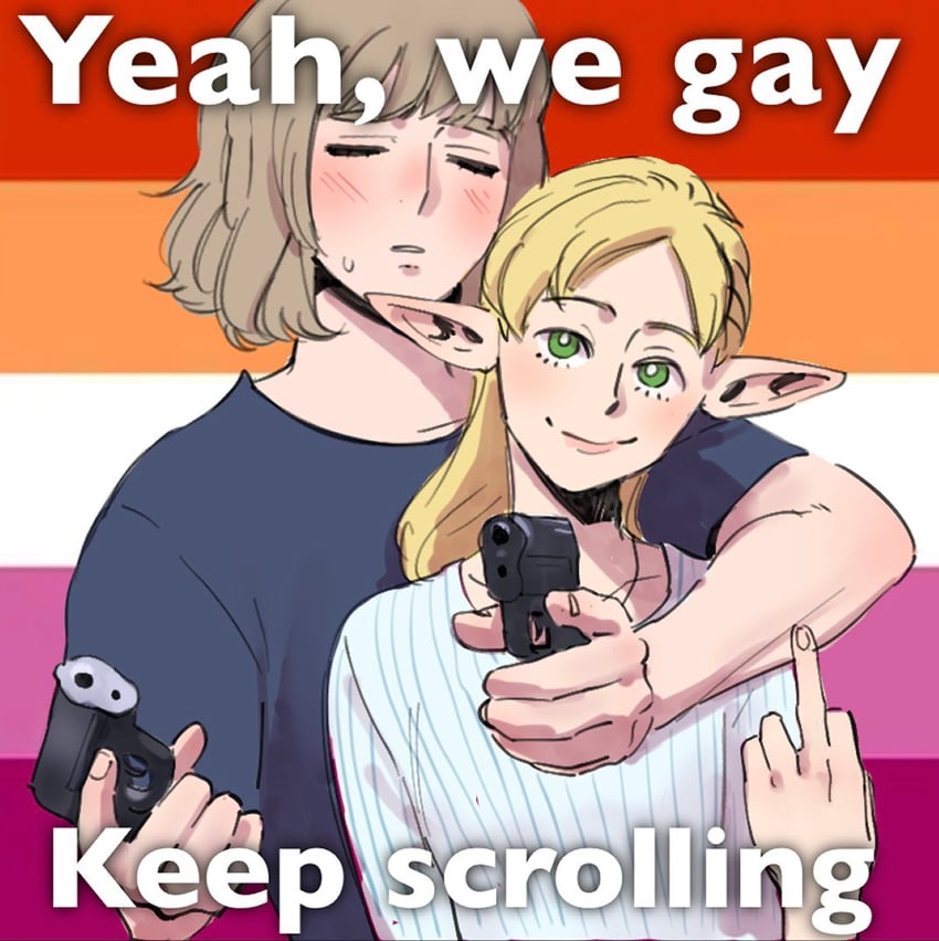 marcille donato and falin touden (dungeon meshi) drawn by koifee