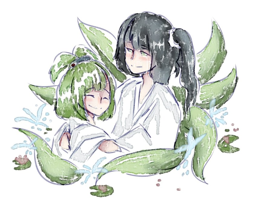 adagumo no saragimaru and adagumo no yaorochi (len'en) drawn by luo_qiangwei