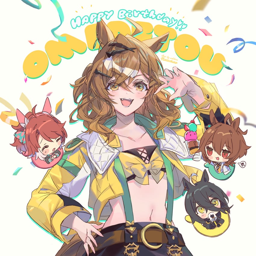 agnes tachyon, manhattan cafe, jungle pocket, and dantsu flame (umamusume) drawn by welchino