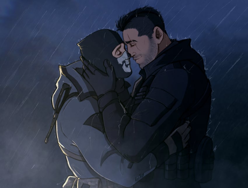 ghost and soap (call of duty and 1 more) drawn by amikoroyaiart