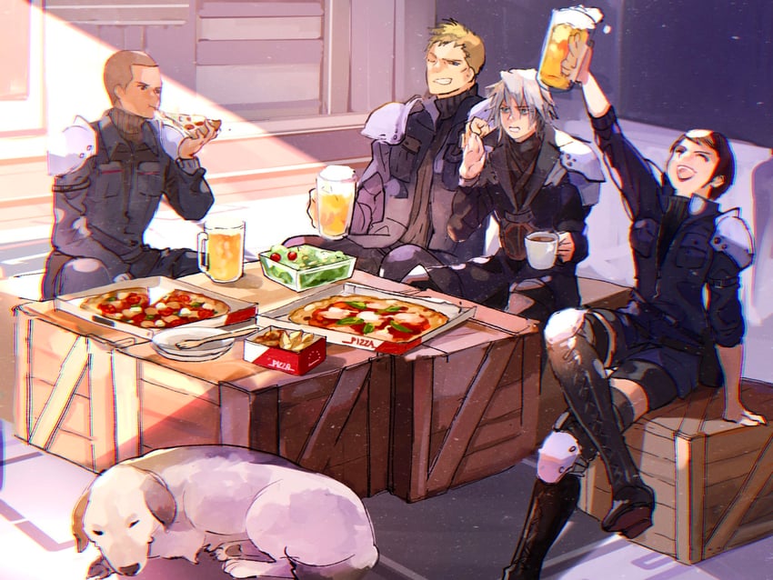 sephiroth, glenn lodbrok, lucia lin, matt winsord, and refu (final fantasy and 2 more) drawn by bombyxmori_ckr