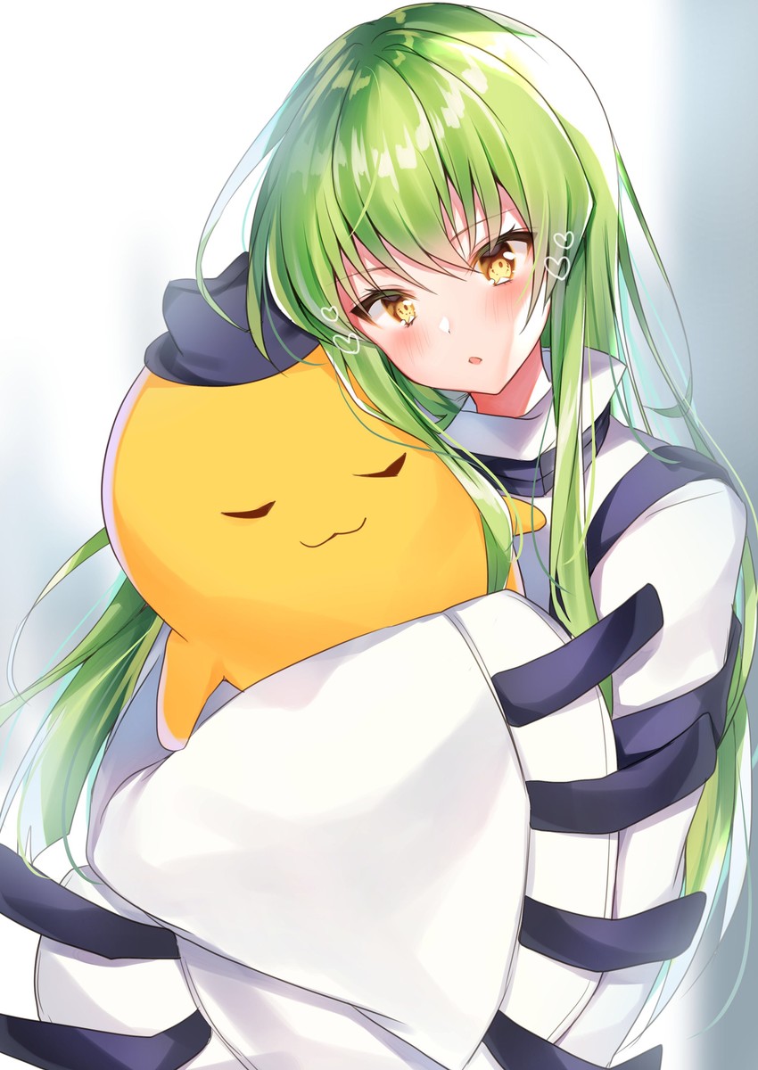 c.c. and cheese-kun (code geass) drawn by nenobi_(nenorium)