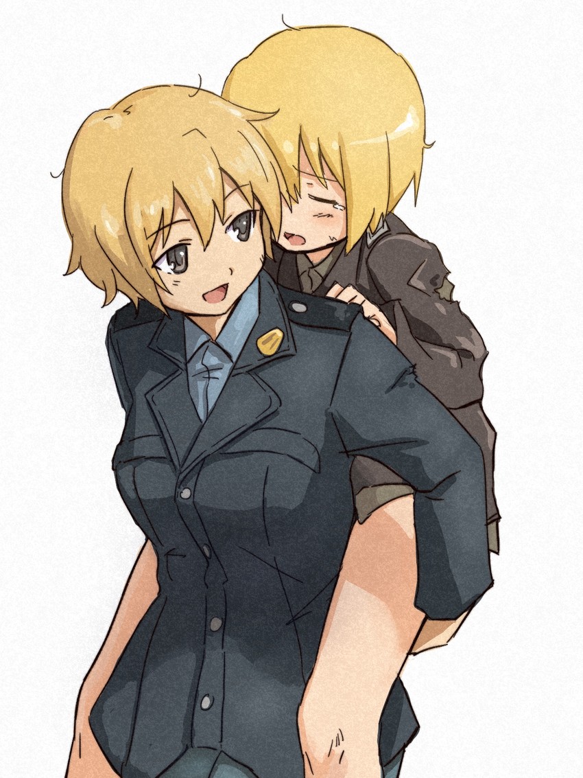 erica hartmann and waltrud krupinski (world witches series and 2 more) drawn by shibasaki_shouji