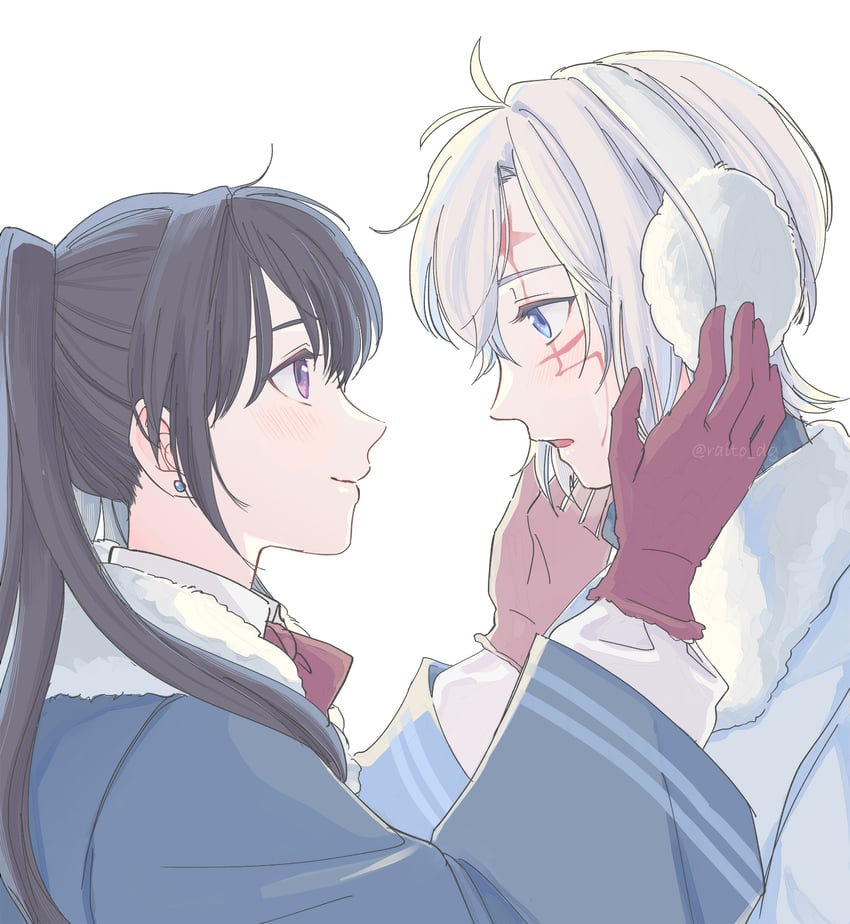 lenalee lee and allen walker (d.gray-man) drawn by raito_dg