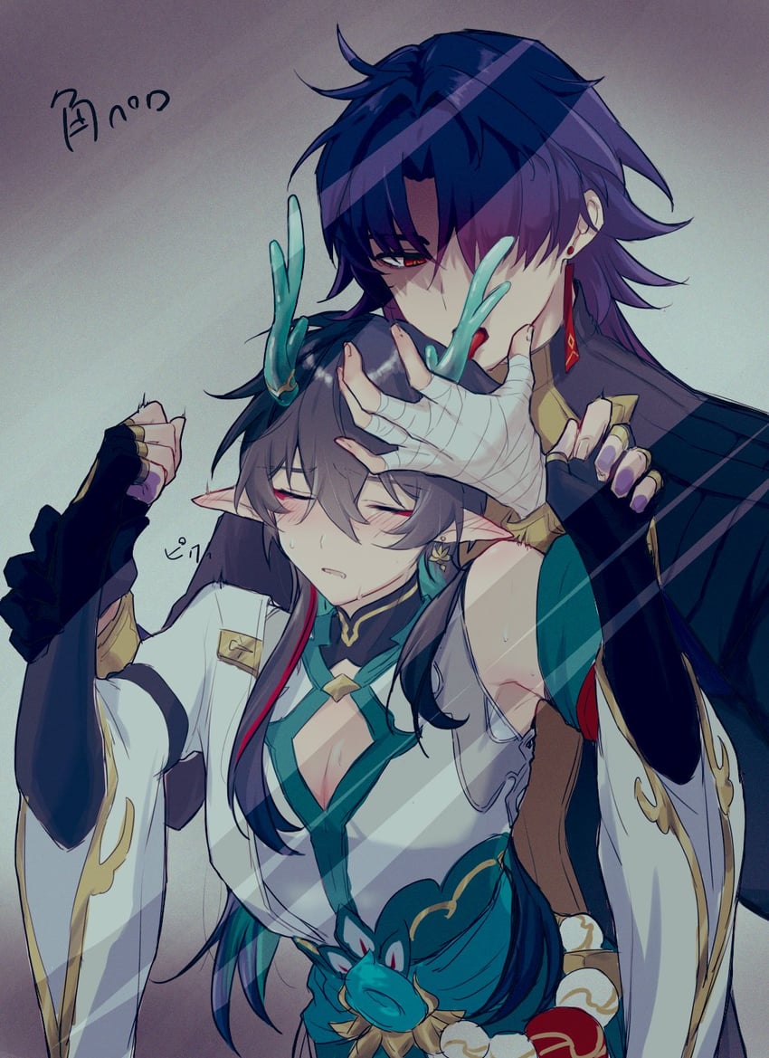 dan heng and blade (honkai and 1 more) drawn by rin010mnyfzr