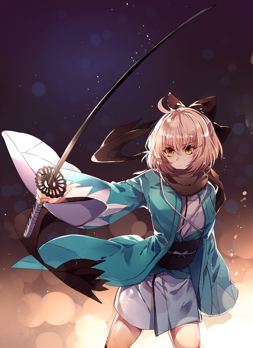 okita souji (fate and 1 more) drawn by baocaizi