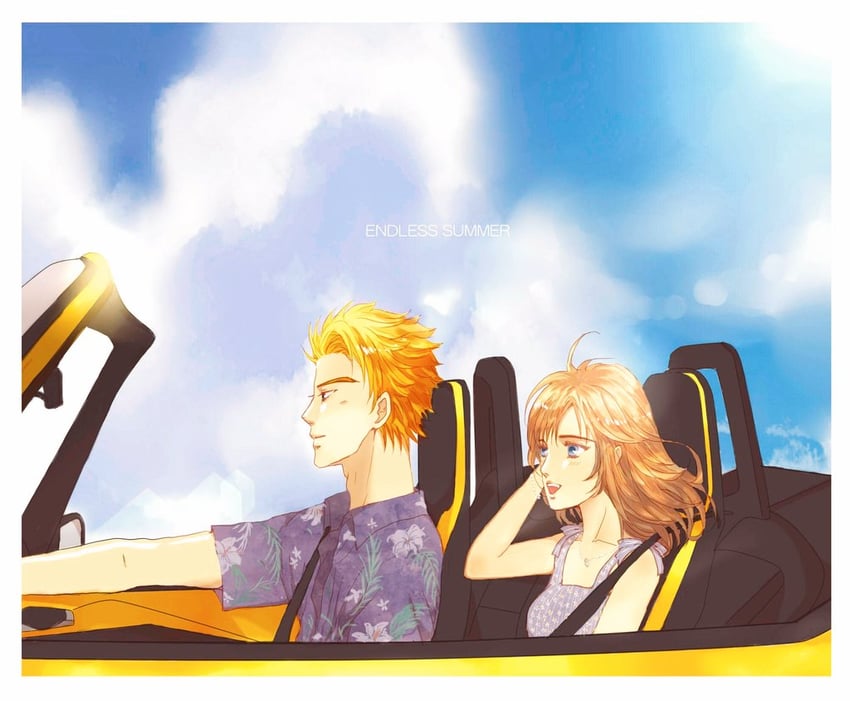 takahashi keisuke and iwase kyouko (initial d) drawn by metalk203011
