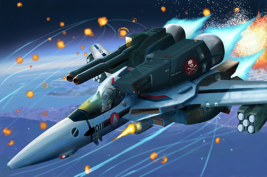 vf-1, ichijou hikaru, and vf-1 strike (macross and 1 more) drawn by i.t.o_daynamics